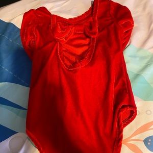 Red long sleeve onesie